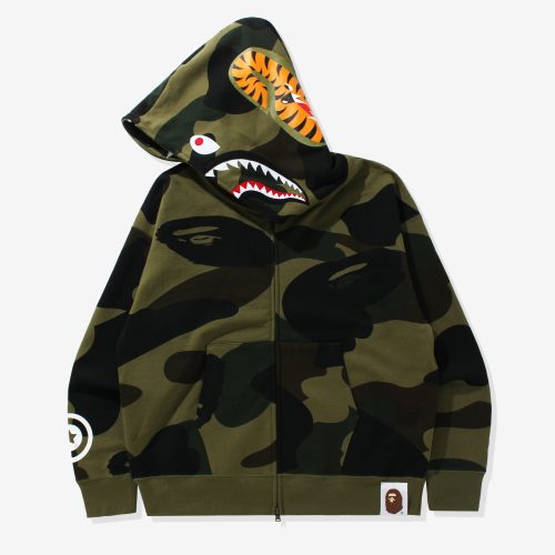 apparel tops bape giant 1st camo shark loose fit full zip 1H80 115 012.view 2