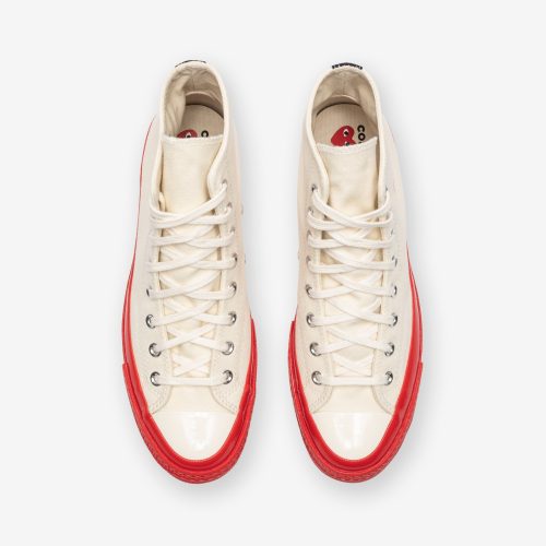 footwear converse cdg red sole chuck 70 high white AZ K124 001.view 4