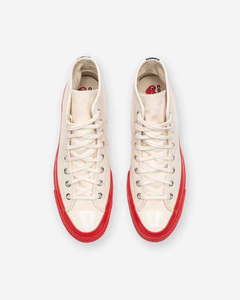 footwear converse cdg red sole chuck 70 high white AZ K124 001.view 4