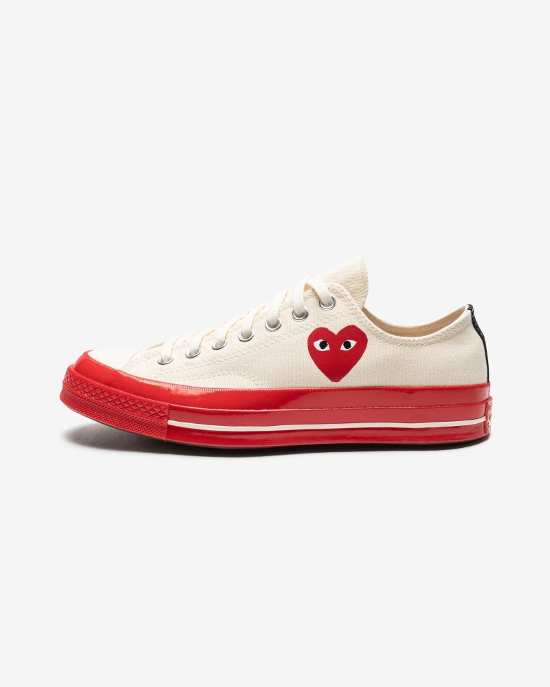 footwear converse cdg red sole chuck 70 low white AZ K123 001.view 2