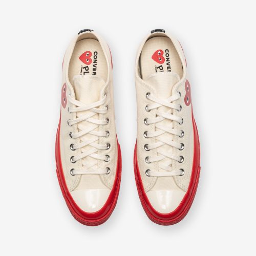 footwear converse cdg red sole chuck 70 low white AZ K123 001.view 4