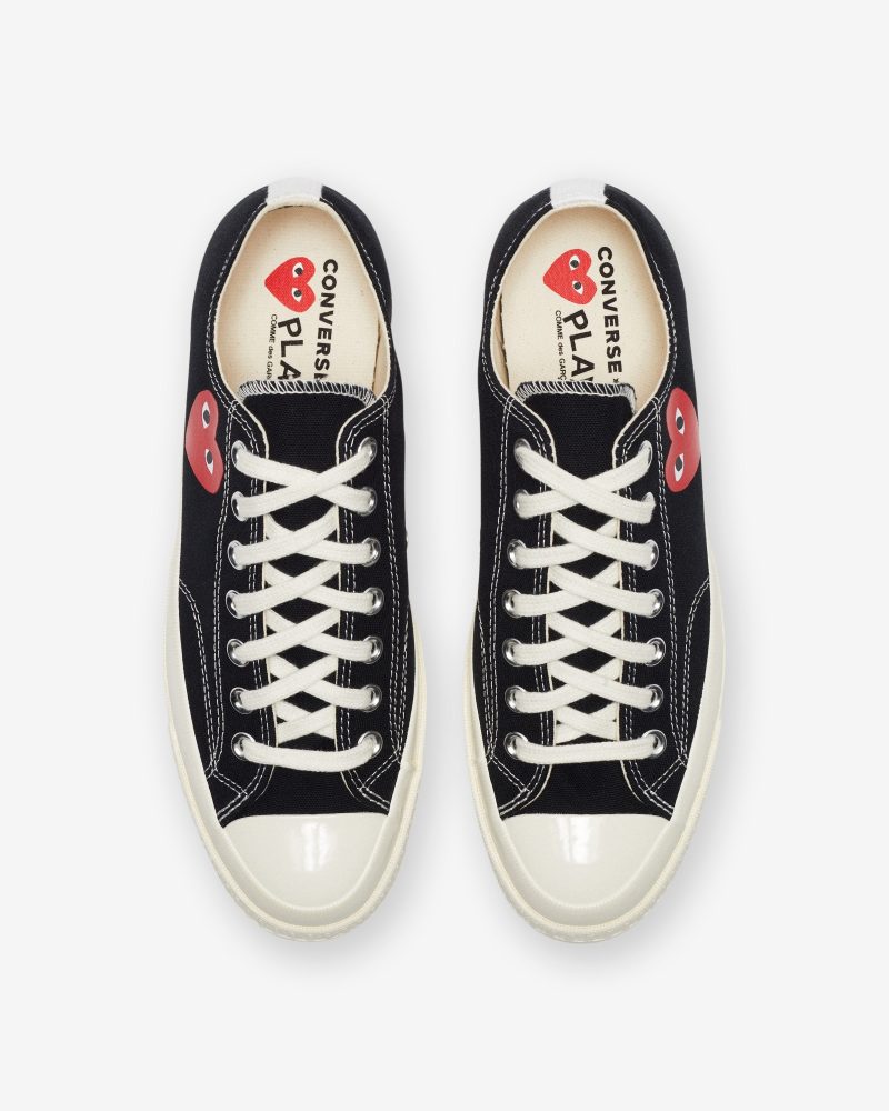 footwear converse cdg single heart chuck 70