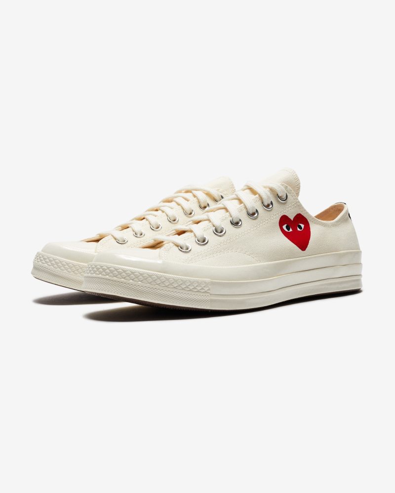 footwear converse cdg single heart chuck 70