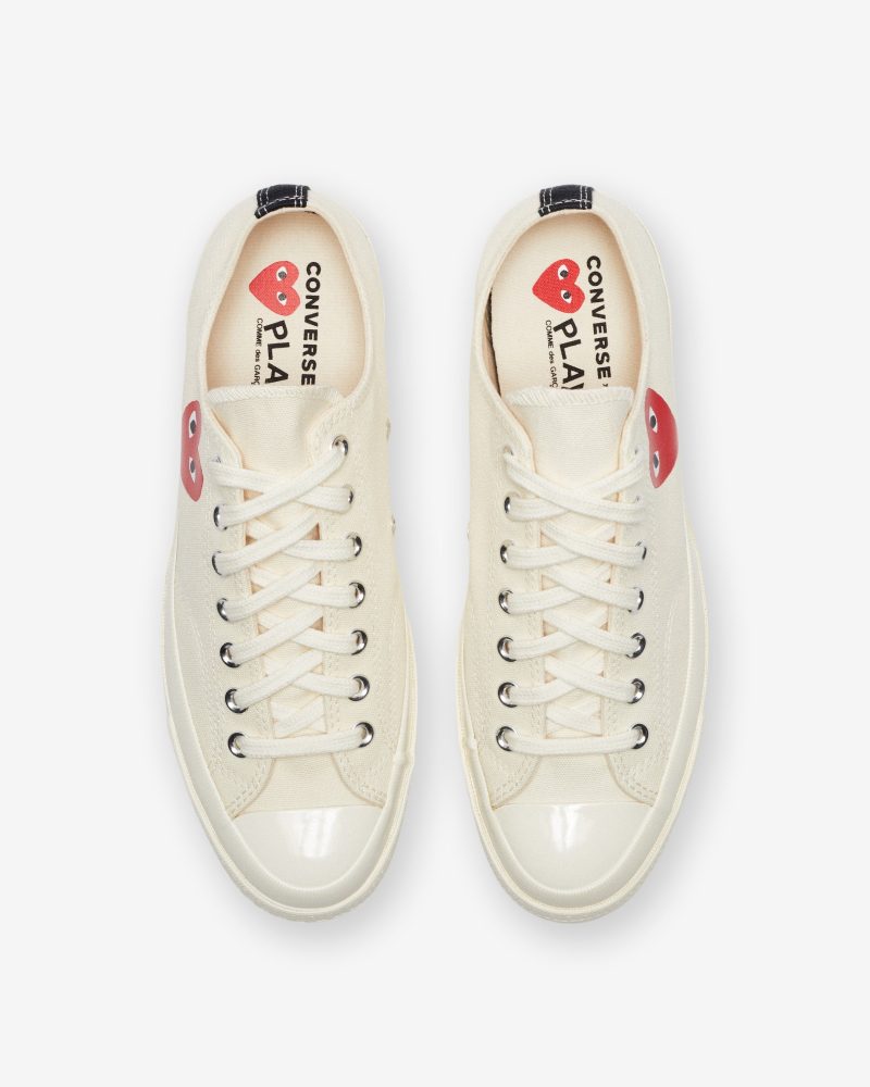 footwear converse cdg single heart chuck 70